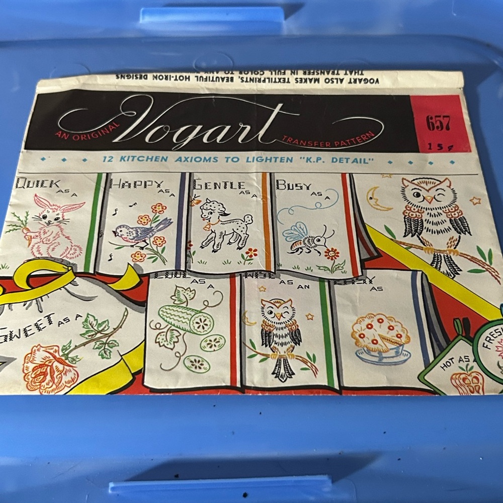 Vintage Vogart Transfer Patterns. 12 Kitchen Axioms To Lighten “K. P. Detail”